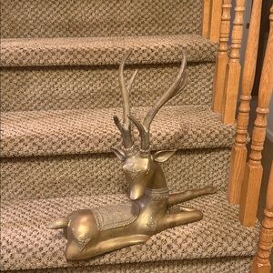 Sarreid Vintage 1970’s Brass Holiday Reindeer